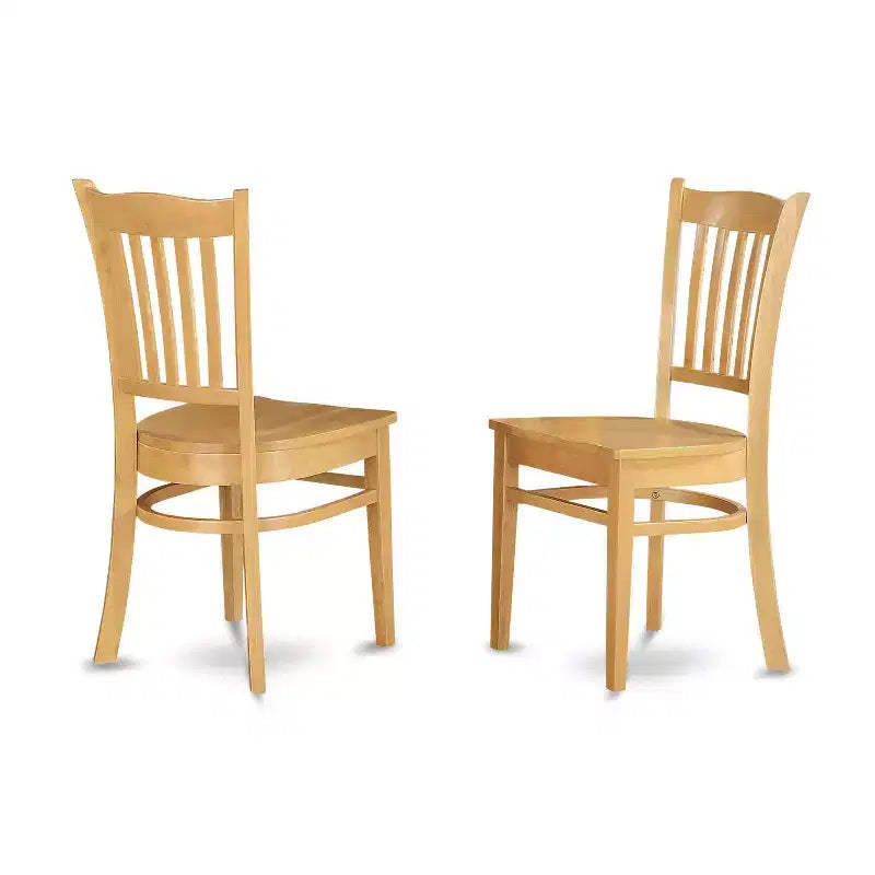 HomeStock Belmont Dining Room Set- Oval Dinette Table With Leaf And Dining Chairs, Oak