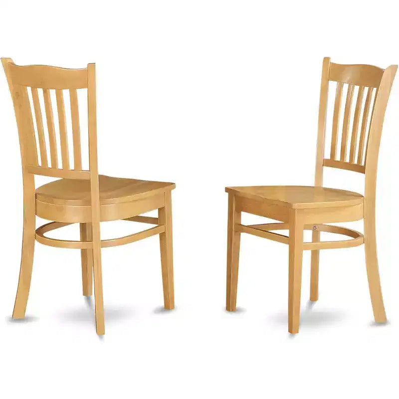 HomeStock Belmont Dining Room Set- Oval Dinette Table With Leaf And Dining Chairs, Oak