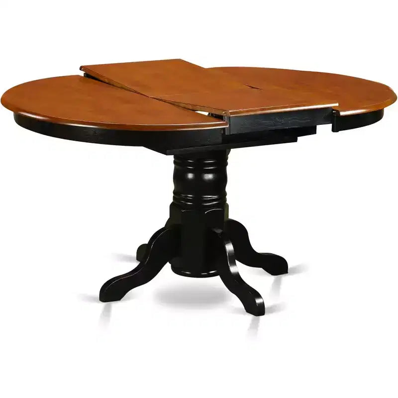 HomeStock Belmont 7 Piece, Pedestal Table Base, Oval Dining set, with Armless Chair, Black