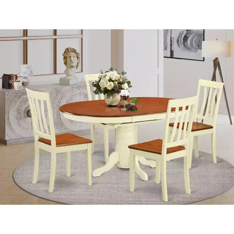 Dining Room Set - Kitchen Dinette Table And 4 Kitchen Chairs