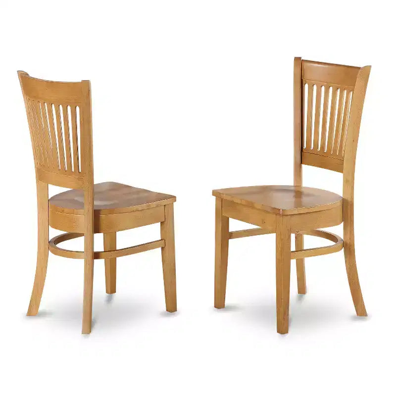 HomeStock Belmont Dinette Set - Kitchen Table And Dining Chairs, Oak