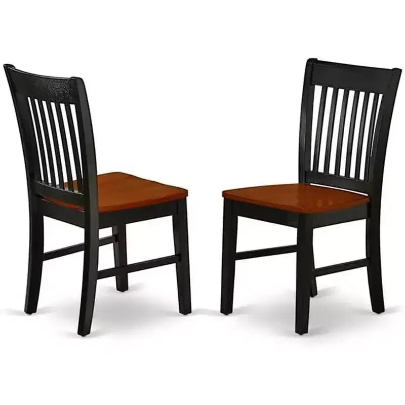 HomeStock Belmont 5Pc Oval 42/60 Inch Dining Table With 18 In Self Storing Butterfly Leaf And Four Wood Seat Chairs