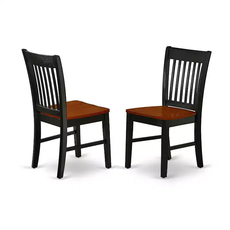 HomeStock Belmont 7Pc Square 36/54 Inch Family Table With 18 In Self Storing Butterfly Leaf And Six Wood Seat Dining Chairs