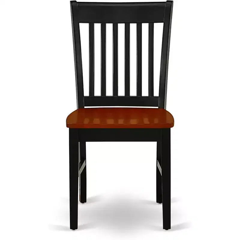 HomeStock Belmont 9Pc Square 36/54 Inch Family Table With 18 In Butterfly Leaf And 8 Wood Seat Dining Chairs
