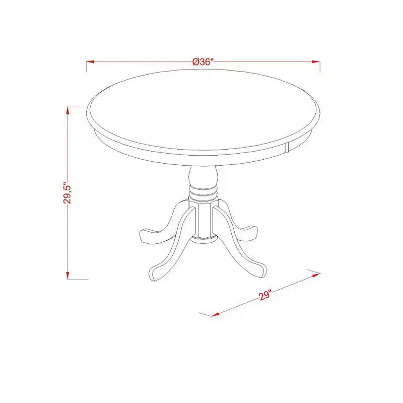 HomeStock Belmont 3 Piece Dining Table Set 1 Kitchen Table and 2 Doeskin Linen Fabric Kitchen Chair Button Tufted Back , Nail Heads - Mahogany Finish