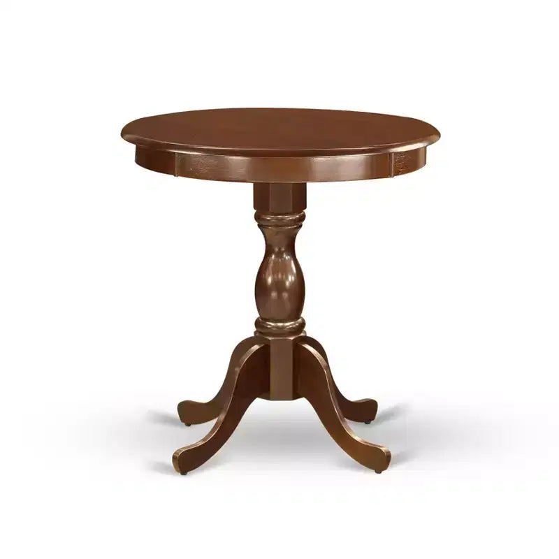 HomeStock Belmont 3-Pc Dinette Set - 2 Parson Dining Chairs and 1 Dining Room Table (Mahogany Finish)