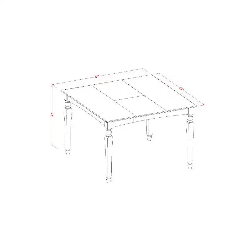 HomeStock Belmont Counter Dining Table Set with Self - Storing Leaf and 8 Parson Chairs, Black Finish