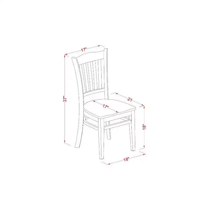 HomeStock Belmont 5 Piece Dining Room Furniture Set Includes a Round Dining Table with Pedestal and 4 Wood Seat Chairs, 42x42 Inch, Linen White