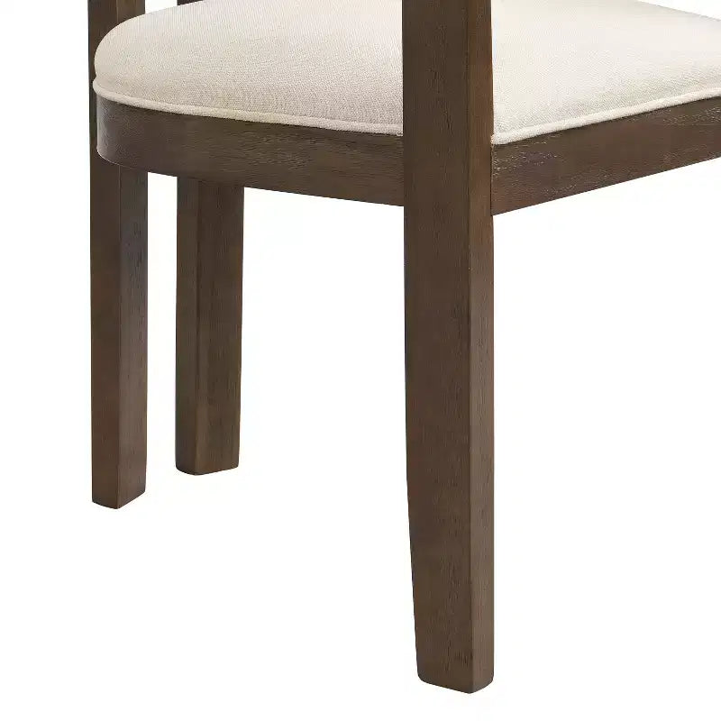 Christopher Knight Home Evangeline Contemporary 7 Piece Rubberwood Upholstered Dining Set with Oversized Rectangular Table