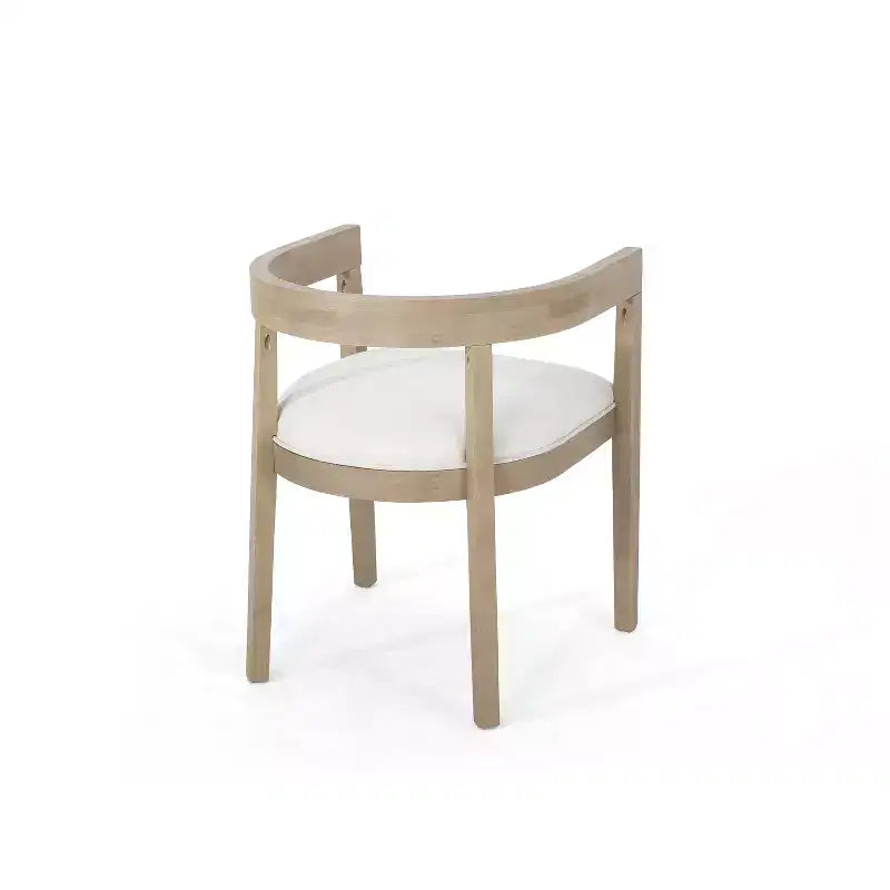 GDFStudio Ladieu Rustic Fabric Upholstered Wood 5 Piece Dining Set