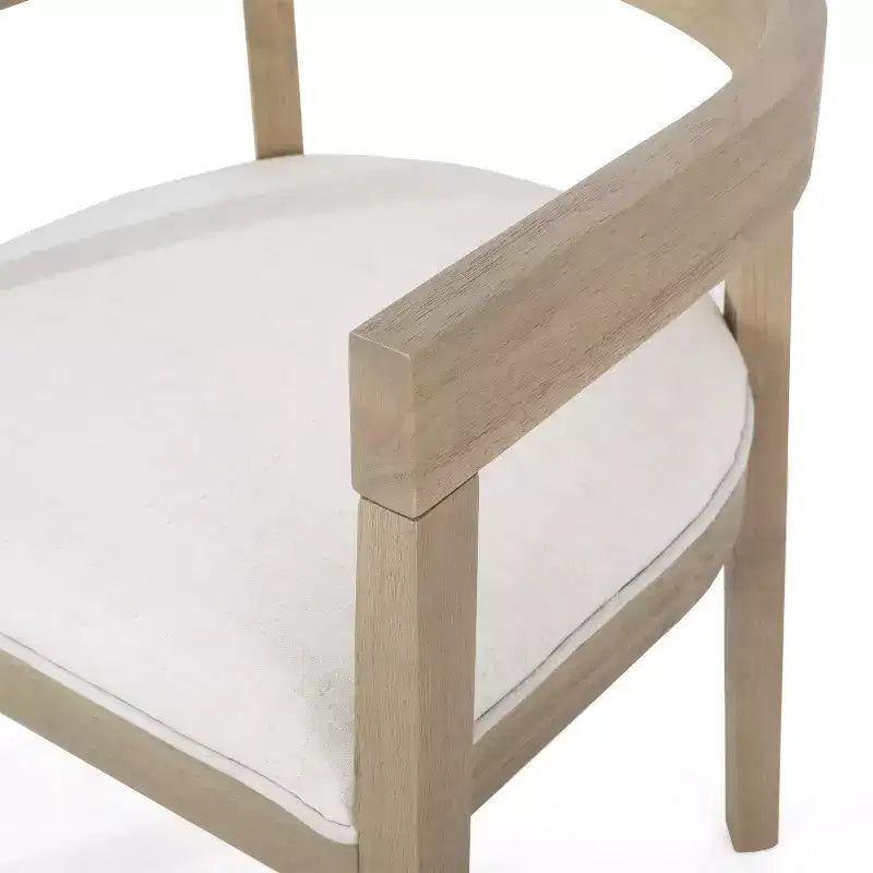 GDFStudio Ladieu Rustic Fabric Upholstered Wood 5 Piece Dining Set