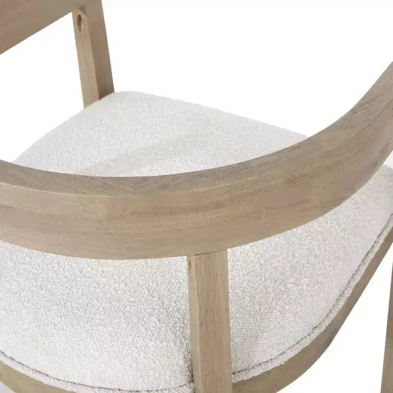 GDFStudio Ladieu Rustic Fabric Upholstered Wood 5 Piece Dining Set