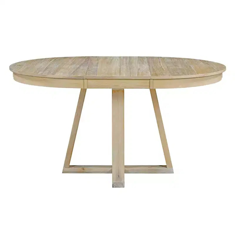 5 Pieces Extendable Dining Set for 4, Round Table with Leaf and 4 Upholstered Chairs