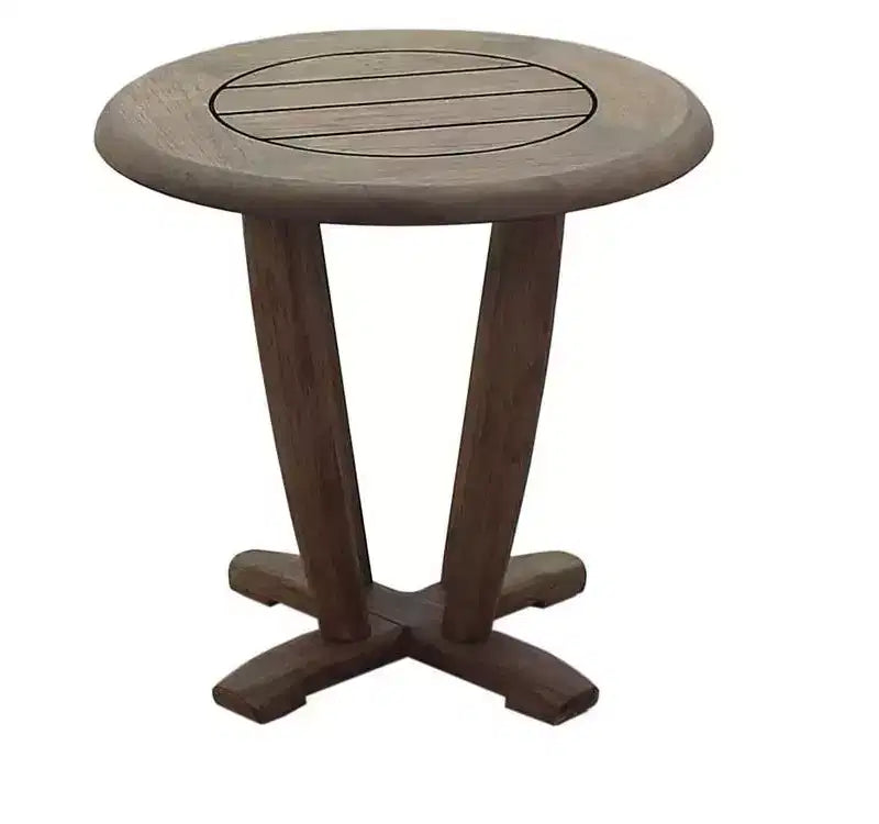 Courtyard Casual Avalon FSC Teak 3 pc Seating Set Includes: Two Club Chairs and One Round End Table