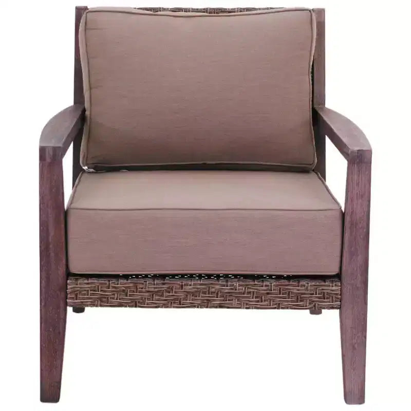 Courtyard Casual Bridgeport II 3 pc Club Chair Set Includes: Two Club Chairs and One End Table