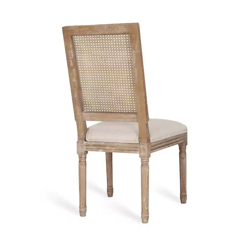 Christopher Knight Home Pampas French Country Fabric Upholstered Wood and Cane 7 Piece Expandable Dining Set