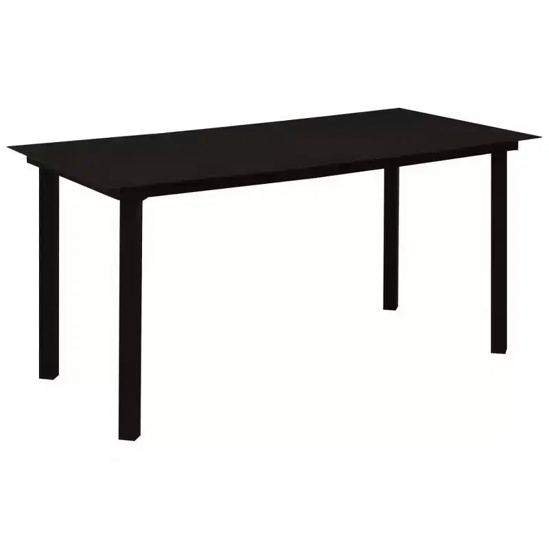 vidaXL Garden Dining Set 5/7 Piece Cotton Rope and Steel Black Outdoor Patio