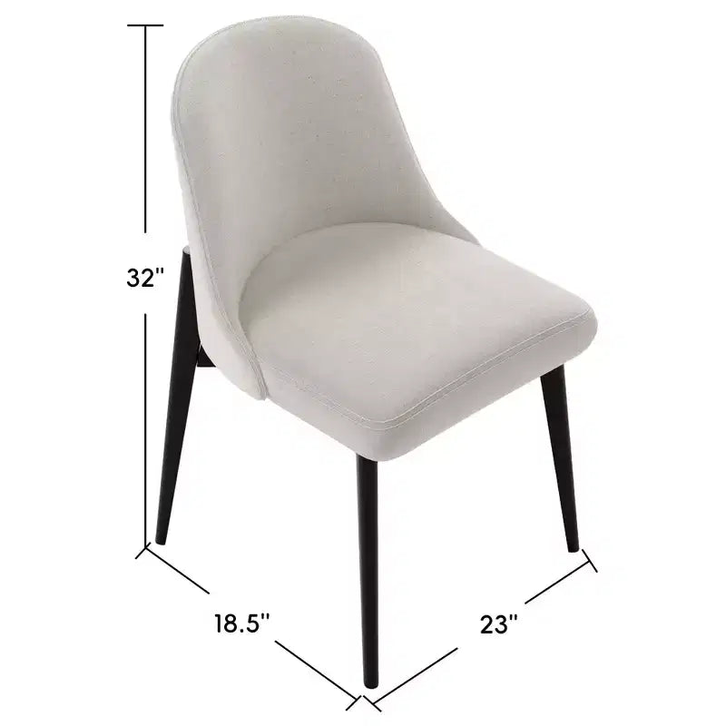 PexFix 46 Modern Round Dining Table Set with 4 Upholstered Chairs Black Textured Wood Top Pleated Pedestal Base Beige Seats for Kitchen Dining Room