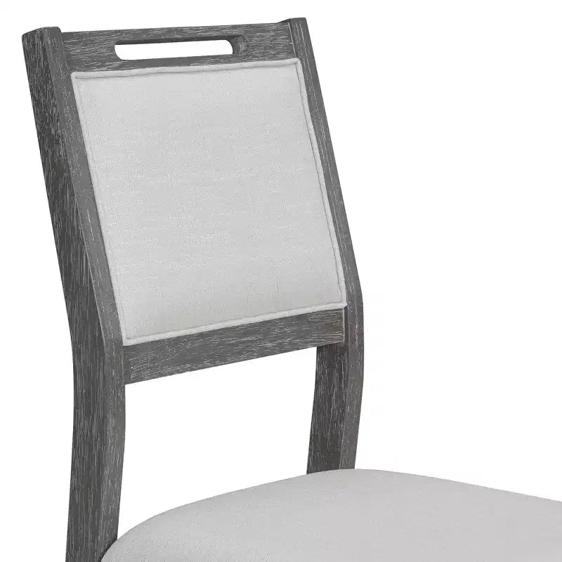 GDFStudio Herty 6 Piece Dining Set with 60 Rubberwood Kitchen Table and Upholstered Chairs & Bench