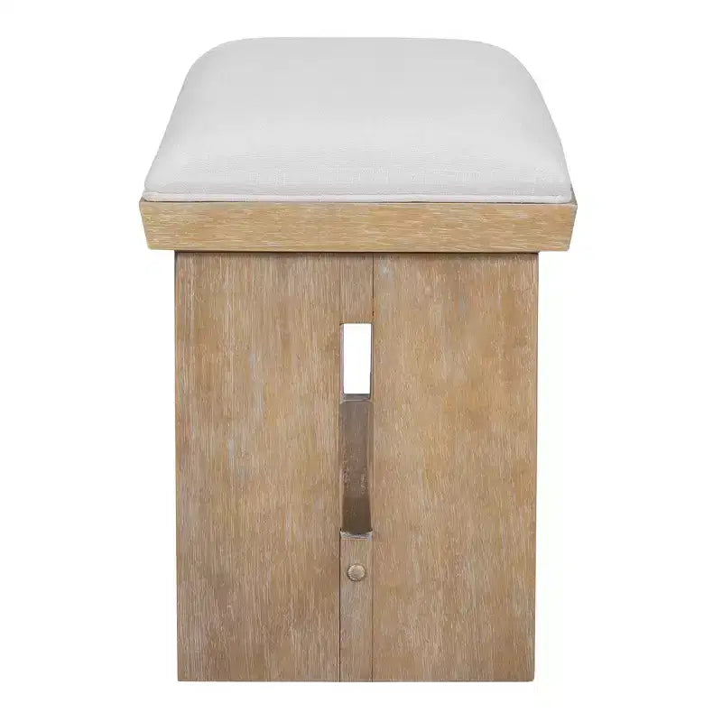 GDFStudio Herty 6 Piece Dining Set with 60 Rubberwood Kitchen Table and Upholstered Chairs & Bench