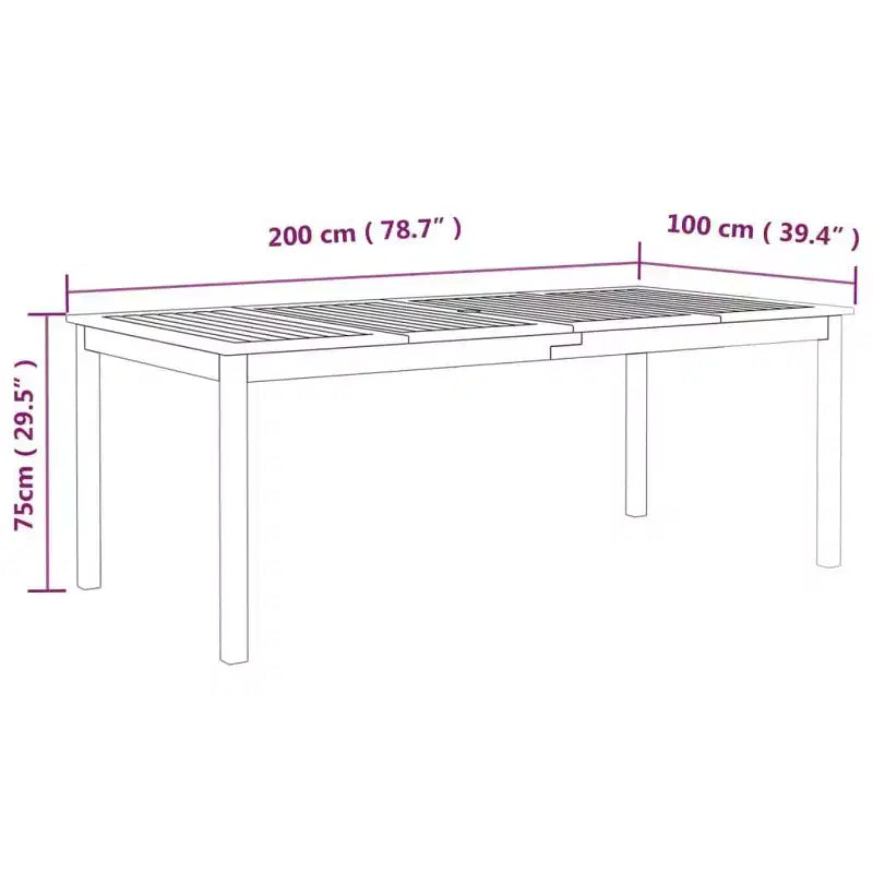 vidaXL Patio Dining Set Table and Chair Furniture Set Solid Wood Acacia Gray