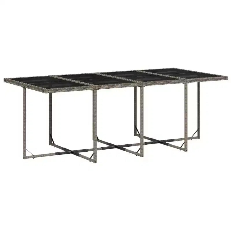 vidaXL Patio Dining Set Set of 12 Gray and Black