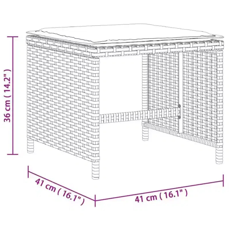 vidaXL Patio Dining Set Set of 8 Gray