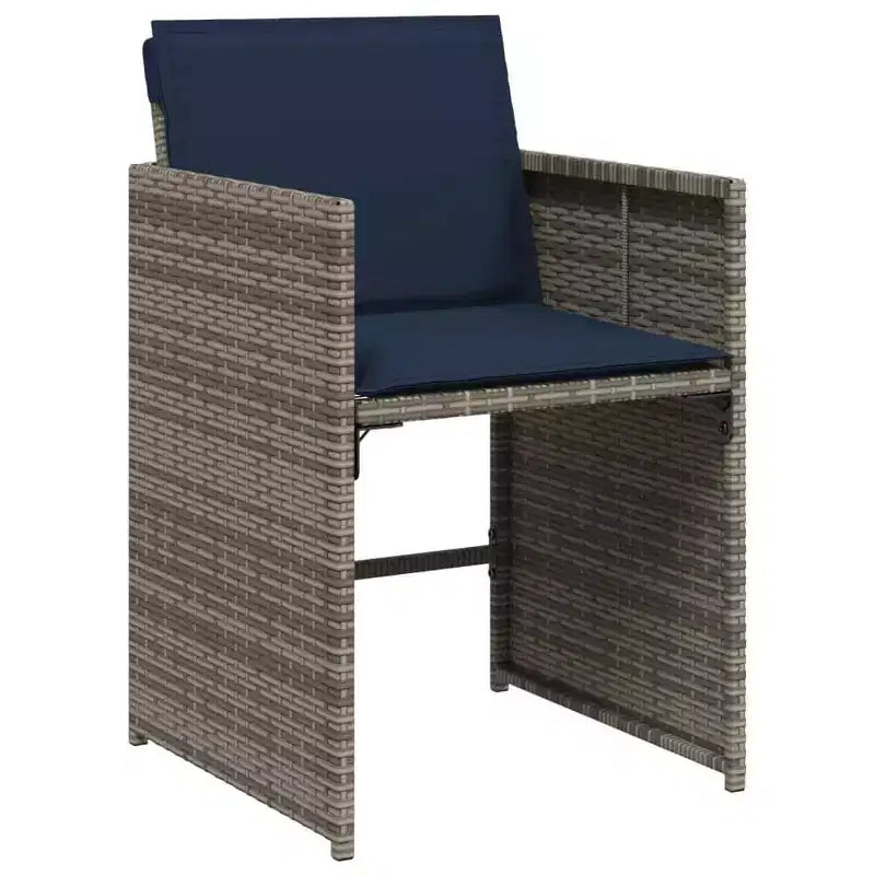 vidaXL Patio Dining Set Set of 8 Gray