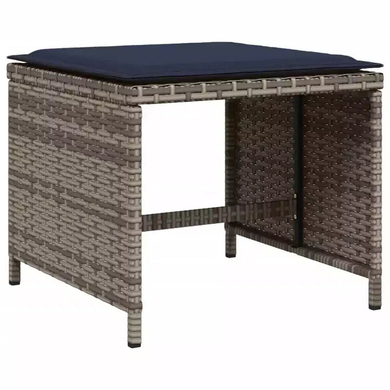 vidaXL Patio Dining Set Set of 8 Gray
