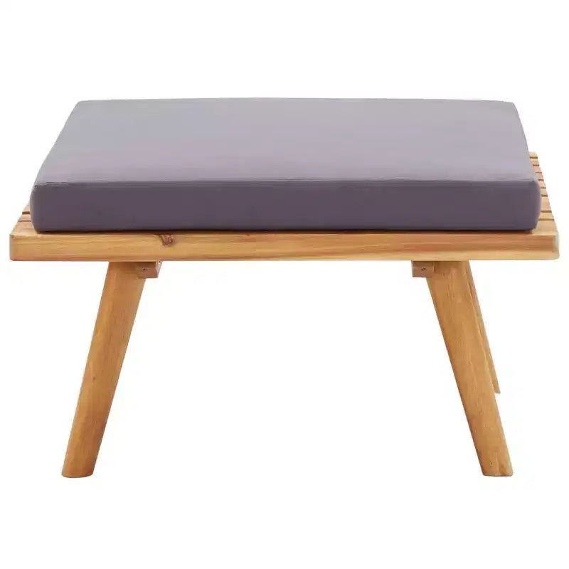 vidaXL Garden Lounge Set Dark Grey Seat Cushions, White Back Cushions