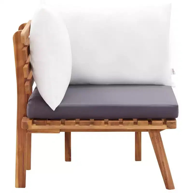 vidaXL Garden Lounge Set Dark Grey Seat Cushions, White Back Cushions