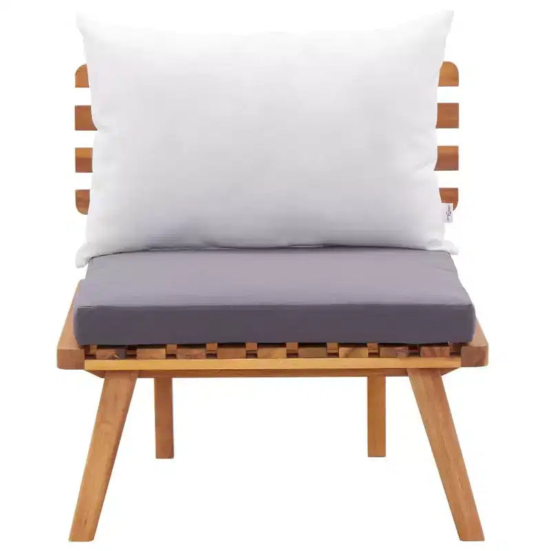 vidaXL Garden Lounge Set Dark Grey Seat Cushions, White Back Cushions