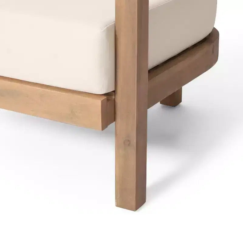 Christopher Knight Home Aston Outdoor Acacia Wood 4 Seater Chat Set with Cushions