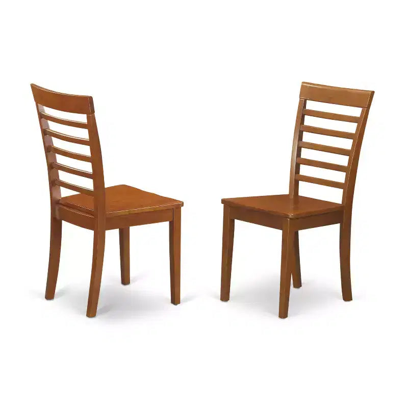 Kitchen Dining Room Set Table with Chairs - Saddle Brown - Extendable Leaf
