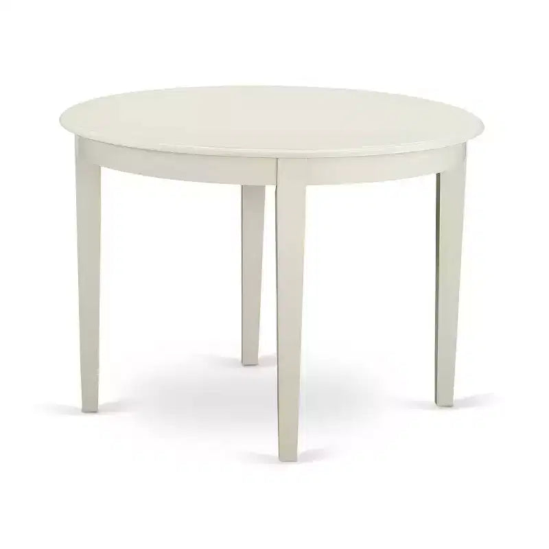 Round Kitchen Table Set 5 Piece - 42 Inch Table & 4 Parsons Chairs - Rustic Dining Room Set