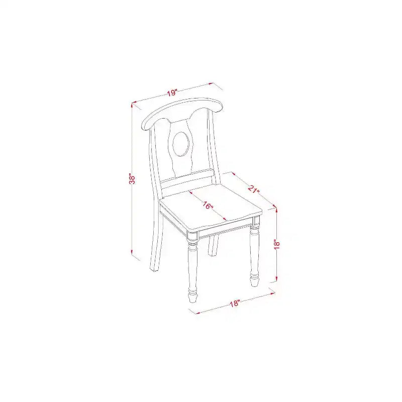 Contemporary Dining Table Set - 5 Piece Chic Kitchen Table with Chairs