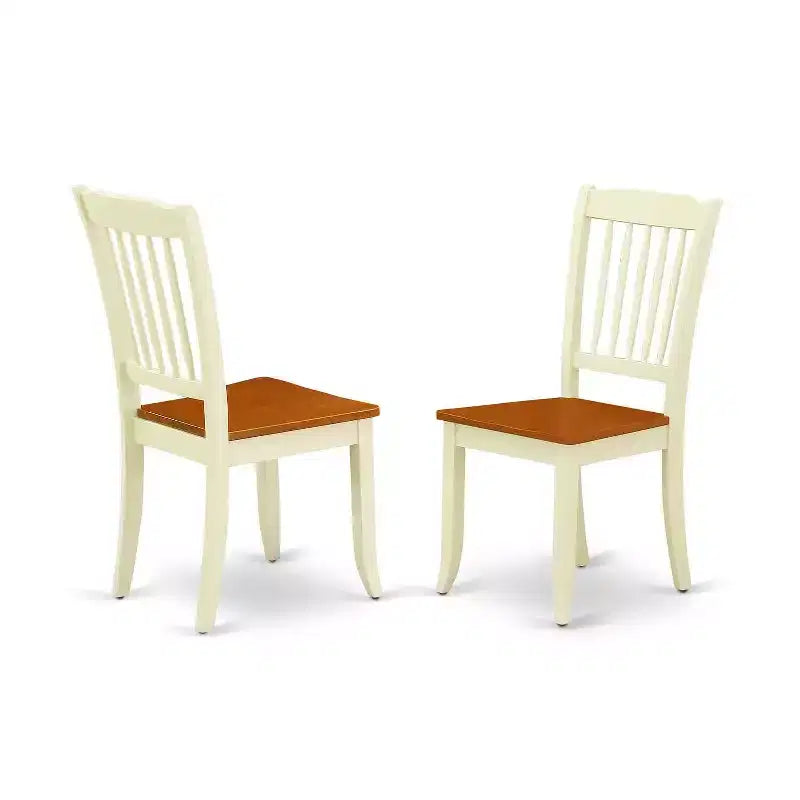 Rectangular Dining Table Set - 5 Piece Table & Chair Set - 60x78 Inch Table with Leaf - Modern Farmhouse Design
