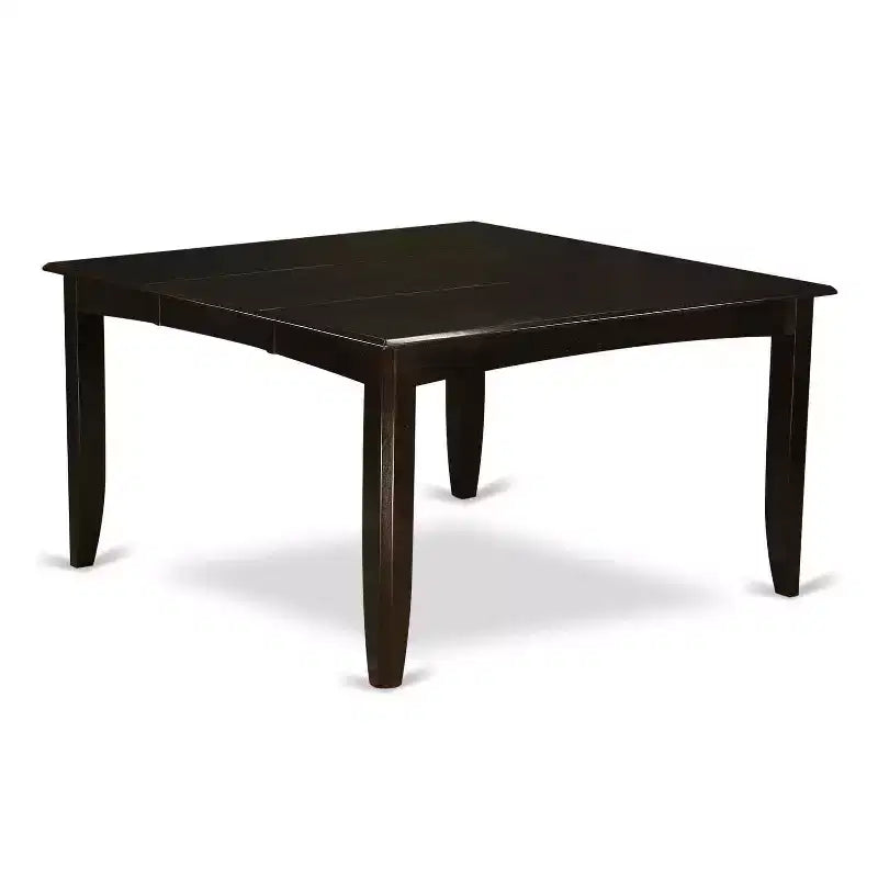 HomeStock 7-Piece Square Cappuccino Finish Solid Wood Top Dining Table with 6-Chairs