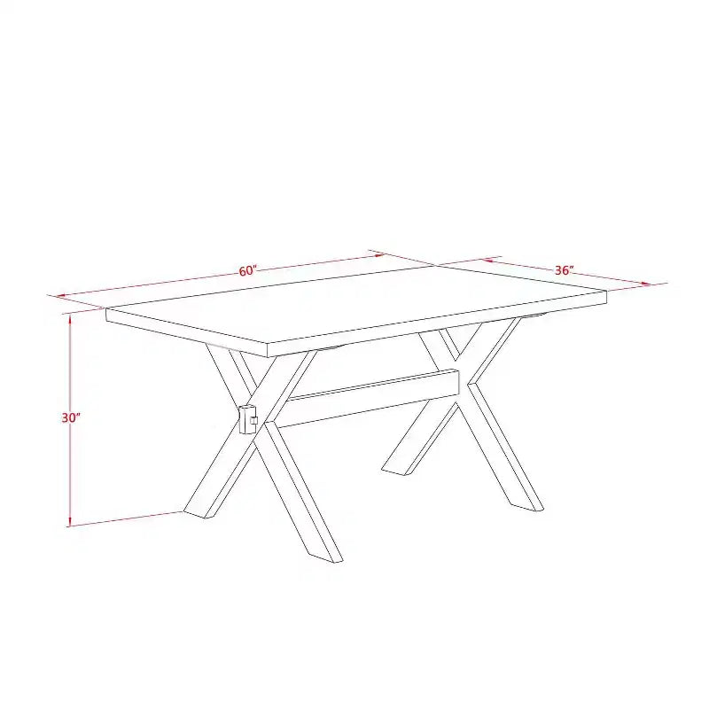 HomeStock 3-Piece Rectangle Natural Oak Finish Solid Wood Top Dining Table with 2-Benches