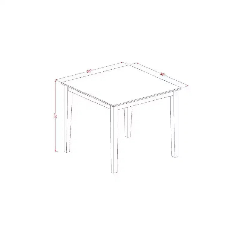 Mid Century Dining Table Set - 3 Piece Kitchen Table & Chairs - Modern Parsons Design