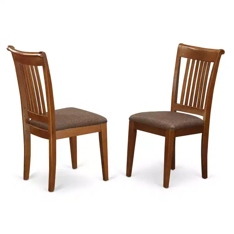 Nordic Dining Room Set - Extension Table & Chairs - Solid Wood Kitchen Set - Saddle Brown Finish