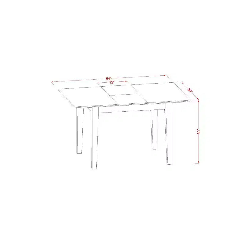 Classic Dinette Set - Small Dining Table & Chairs - Kitchen Table Set for 4 - Elegant Design