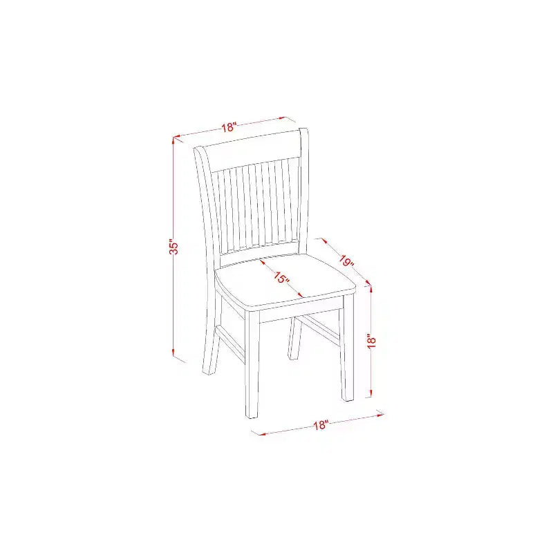 Small Kitchen Table Set - Round Drop Leaf Table & Dinette Chairs - Compact Dining Room Furniture