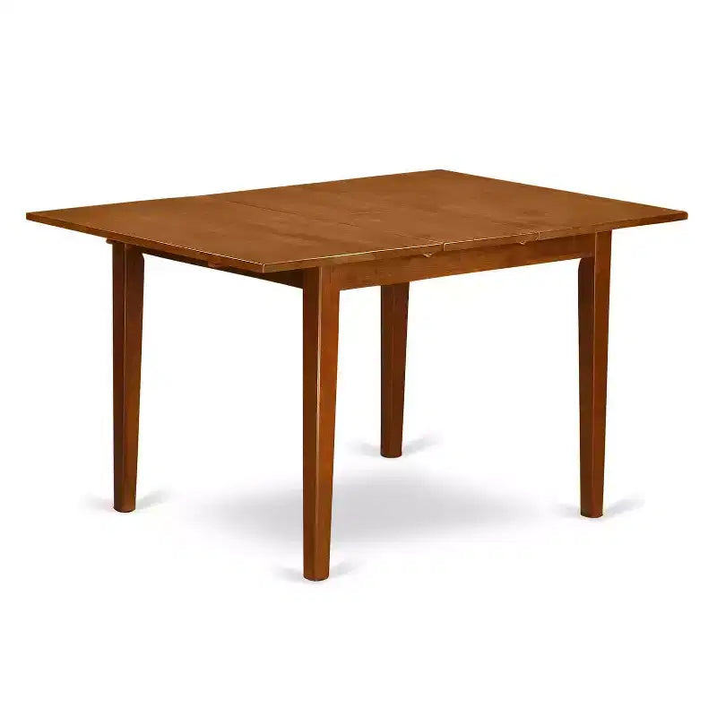 3-Piece Saddle Brown Finish Solid Wood Top - Dining Room Set - Seats 4