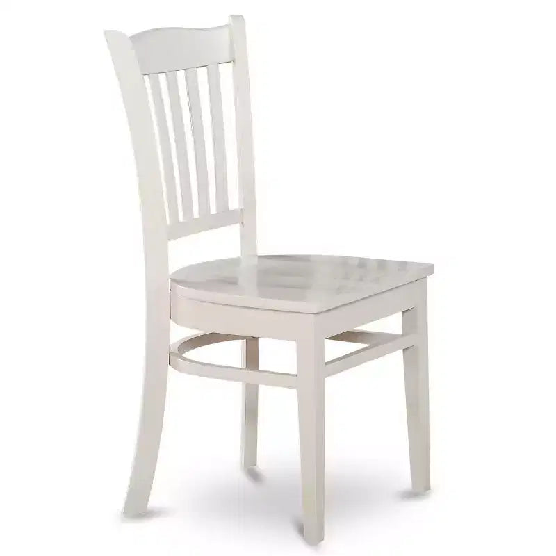 5-Piece Buttermilk and Cherry Solid Wood Top - Rectangular Dining Room Set - Seats 4