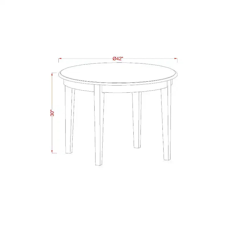HomeStock 3-Piece Cappuccino Finish Solid Wood Top Dining Table Set