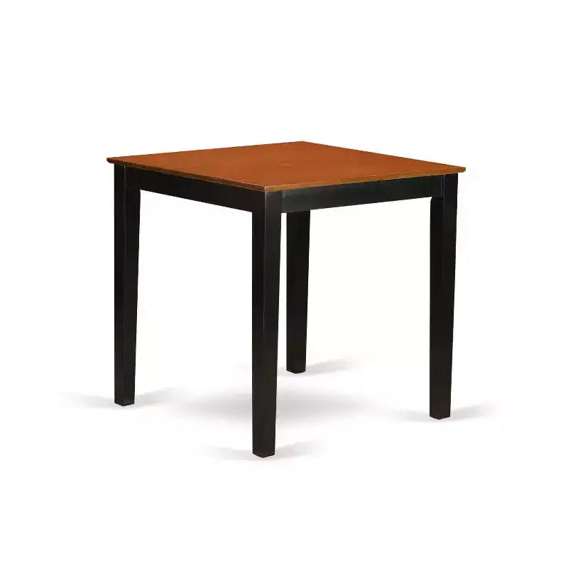 Counter Height Dining Set - 3 Piece Pub Table & Chairs - Kitchen Set - 36x36 Inch - Black Cherry Finish