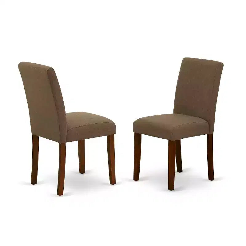 HomeStock 3-Pc Mahogany Finish Solid Wood Top with Dropleaf Dining Table Set - Seats 2
