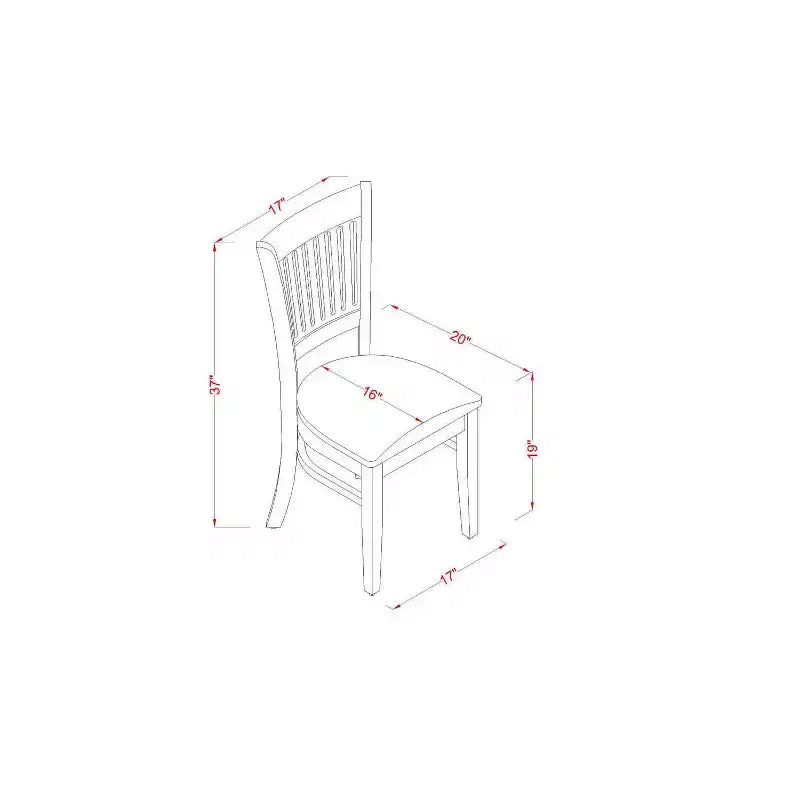 Mid Century Dining Table Set with 4 Chairs - Boho Kitchen Dinette Set - Linen White Finish