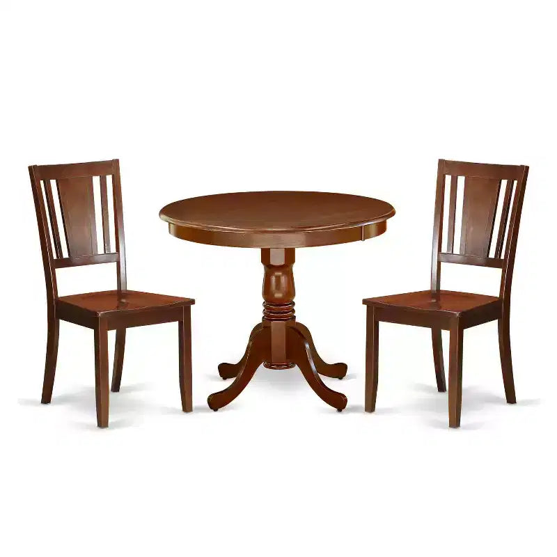 Round Dining Table Set - 36 Inch Table with 2 Chairs - Kitchen Dinette Set